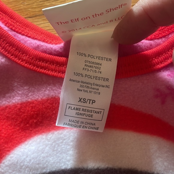 Elf on the Shelf 2-Piece Fleece Pajamas Pink PJ Set - XS - Picture 5 of 8